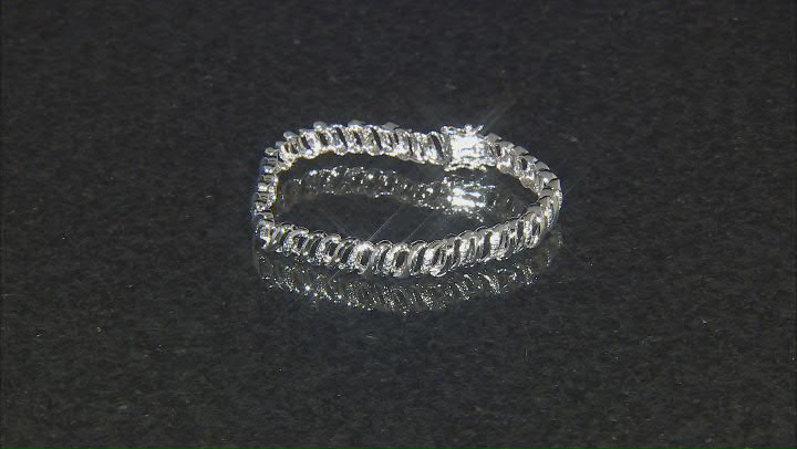 White Diamond Accent Rhodium Over Bronze Set of 2 Tennis Bracelets Video Thumbnail