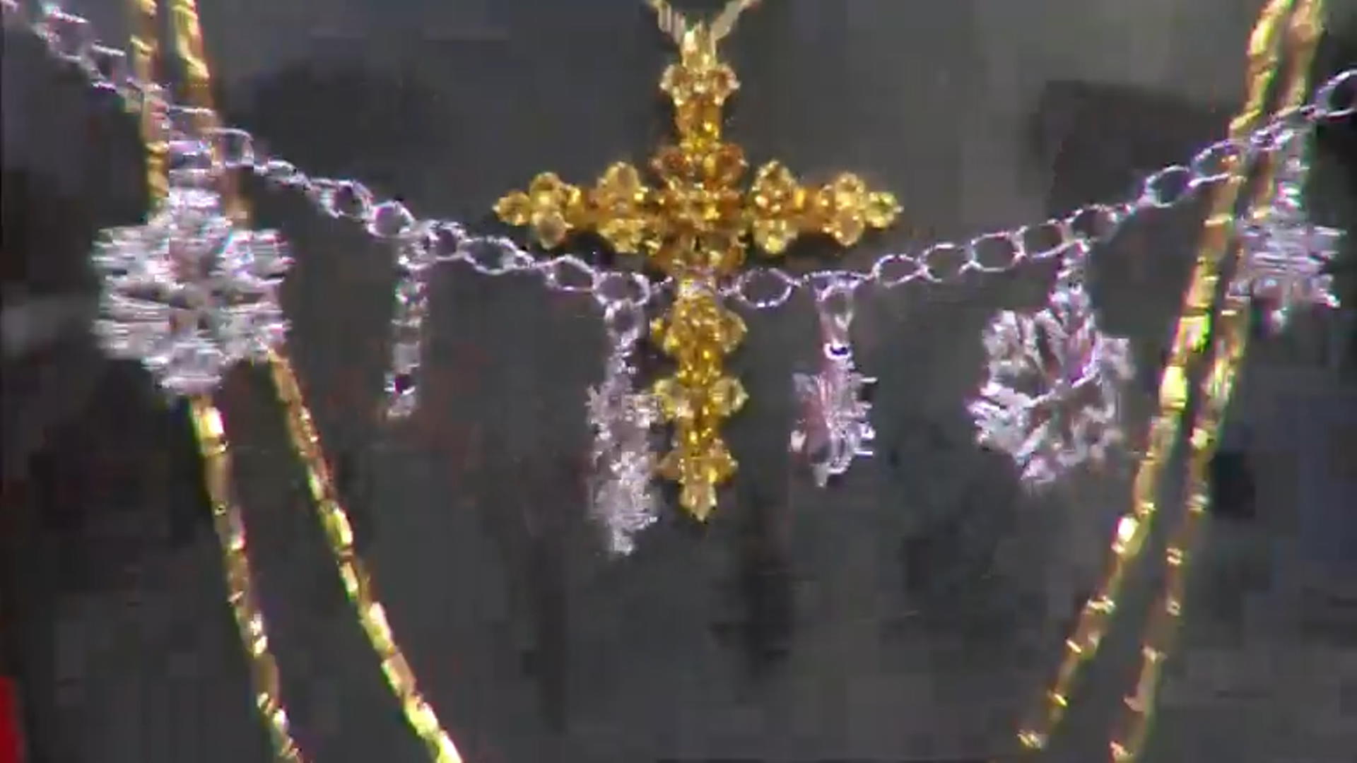 White Diamond Accent Rhodium Over Bronze Snowflake Charm Bracelet Video Thumbnail
