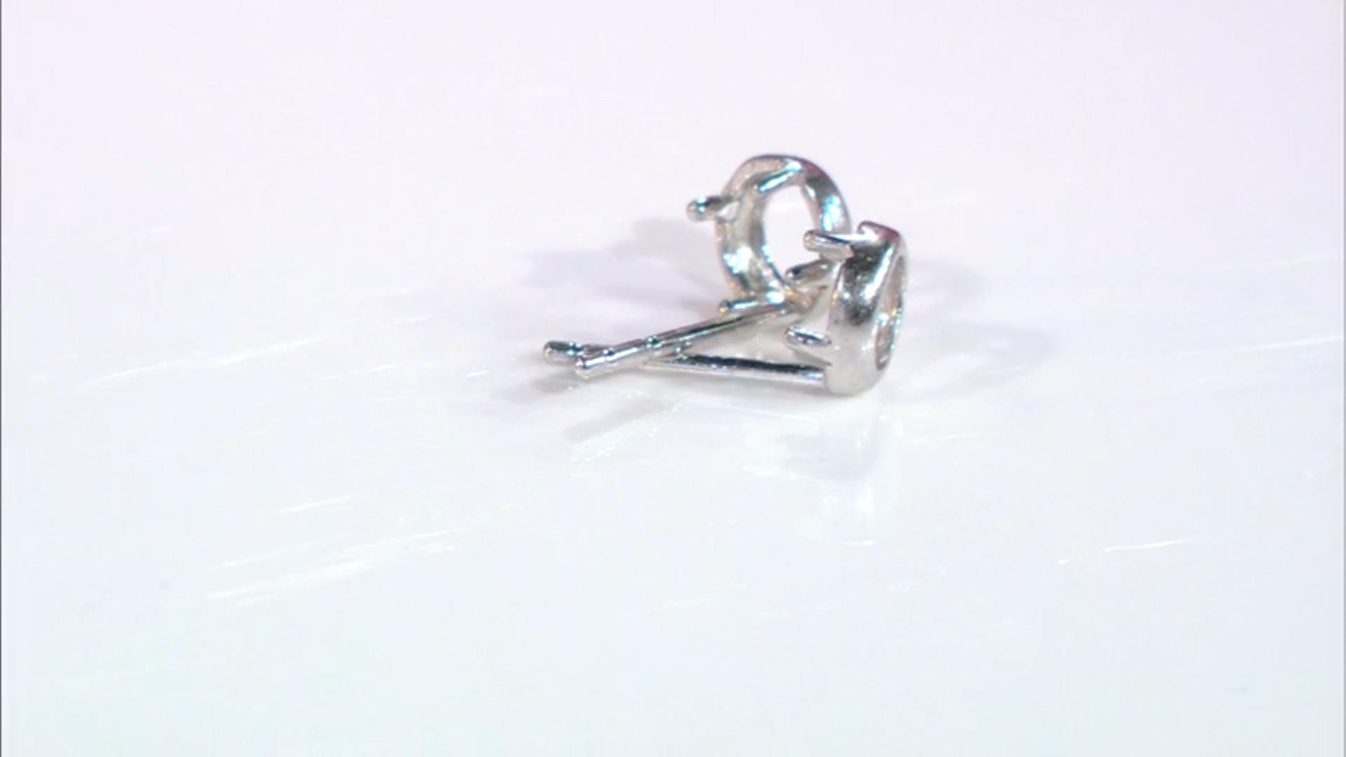 Gemgroove Sentiments™Rhodium Over Sterling 5mm Rd Bezel Earring Castings Video Thumbnail