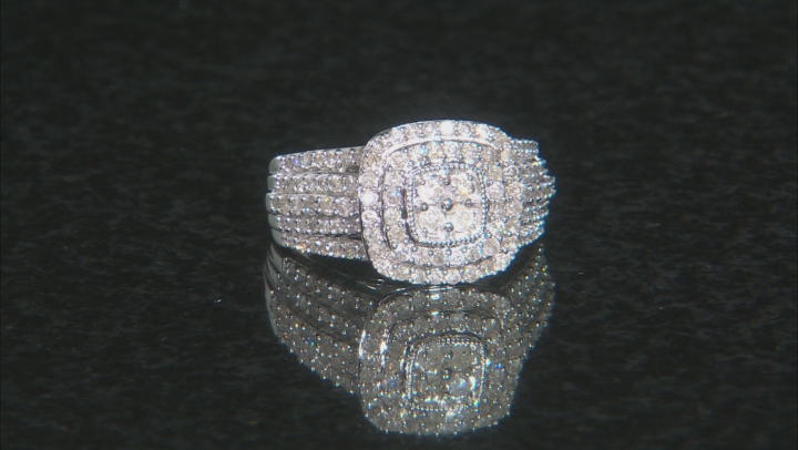White Diamond 10k White Gold Ring 1.00ctw Video Thumbnail