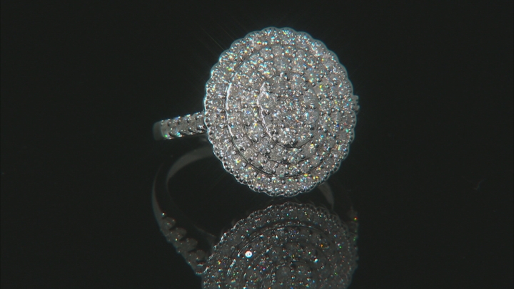 White Diamond 10k White Gold Ring 1.62ctw