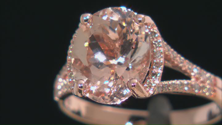 Peach Morganite 14k Rose Gold Ring 2.90ctw Video Thumbnail