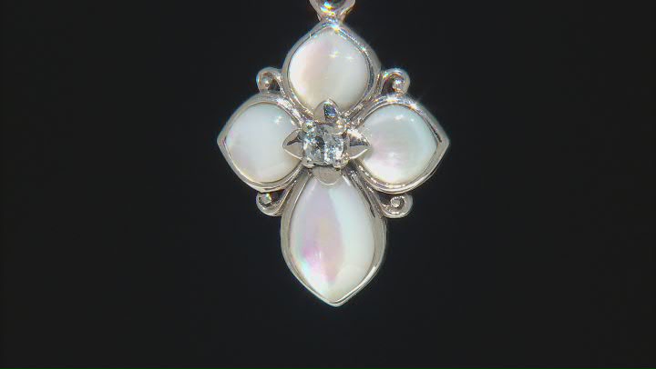 Mother-Of-Pearl Sterling Silver Pendant With Chain Video Thumbnail