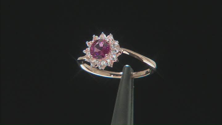 Pink Garnet 10k Rose Gold Ring 0.79ctw Video Thumbnail