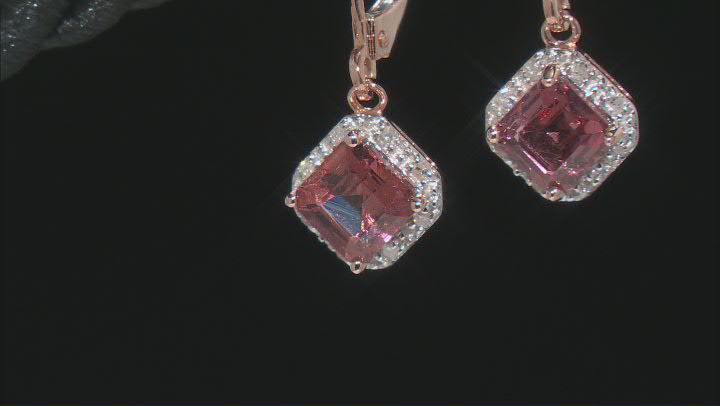 Color Shift Garnet 10k Rose Gold Earrings 1.27ctw Video Thumbnail