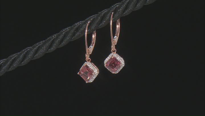 Color Shift Garnet 10k Rose Gold Earrings 1.27ctw Video Thumbnail