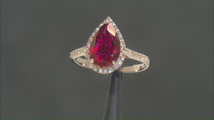 Red Peony Color Topaz 10k Yellow Gold Ring 3.34ctw Video Thumbnail