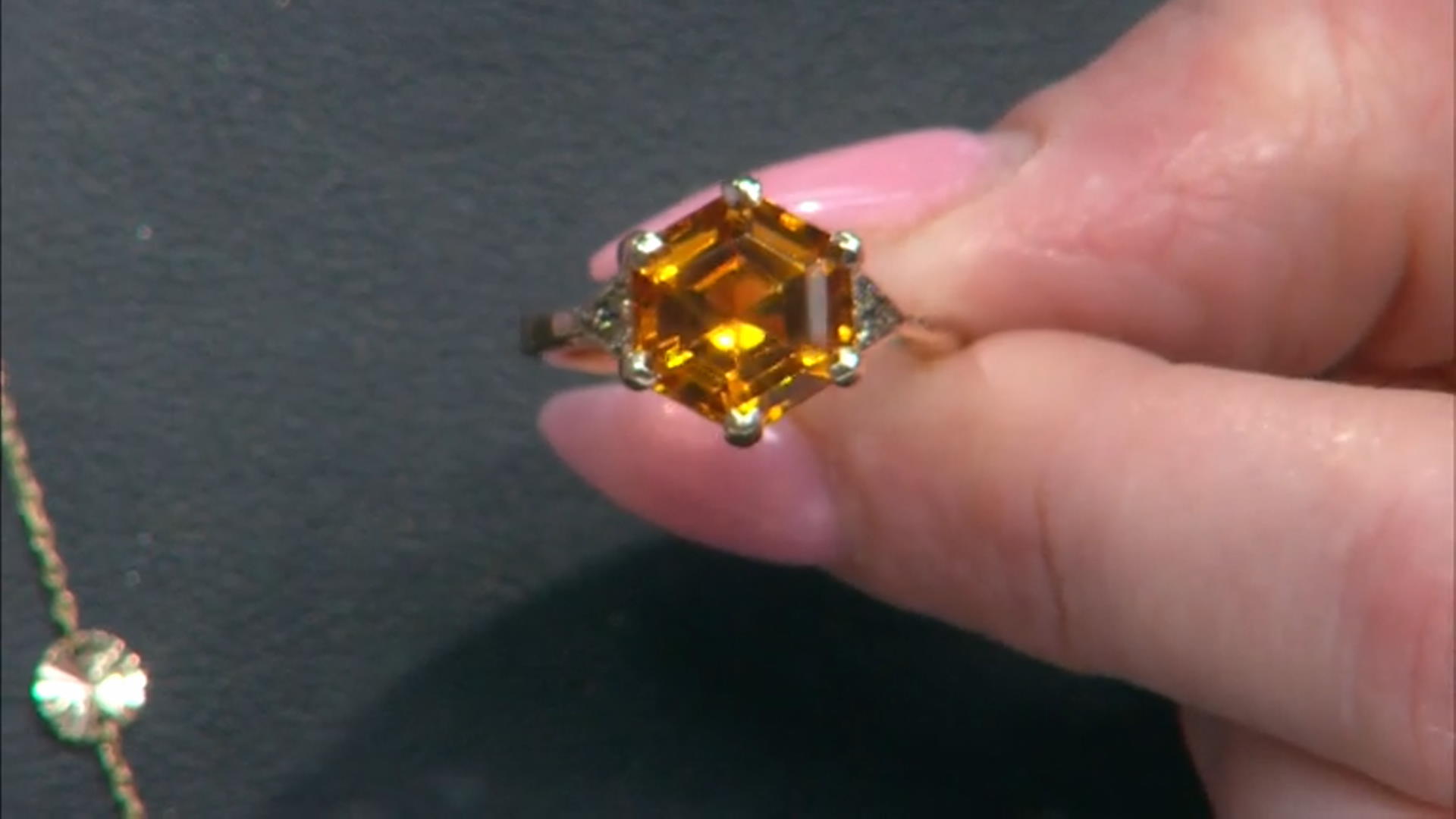 Orange Madeira Citrine 10k Yellow Gold Ring 3.29ctw Video Thumbnail