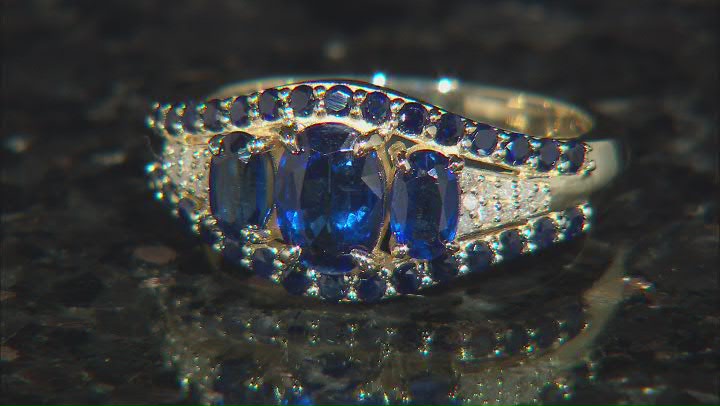 Blue Kyanite 10k Yellow Gold Ring 2.03ctw Video Thumbnail