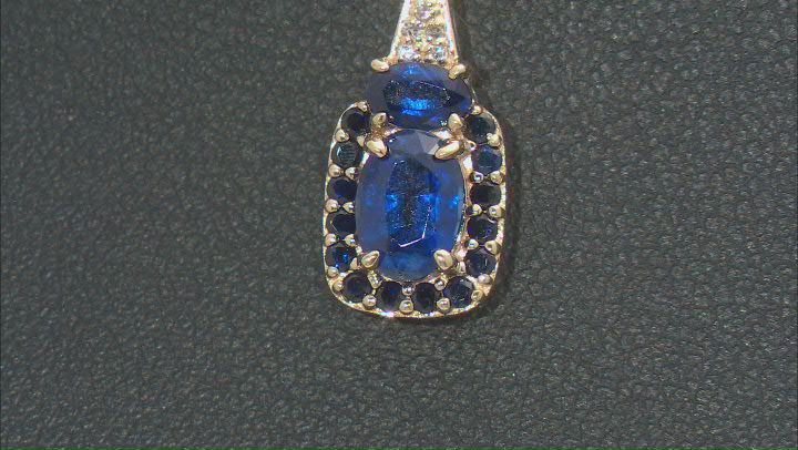 Blue Kyanite 10k Yellow Gold Pendant With Chain 1.47ctw Video Thumbnail