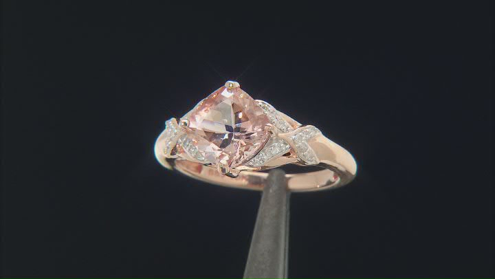 Peach Morganite 10k Rose Gold Ring 1.82ctw Video Thumbnail