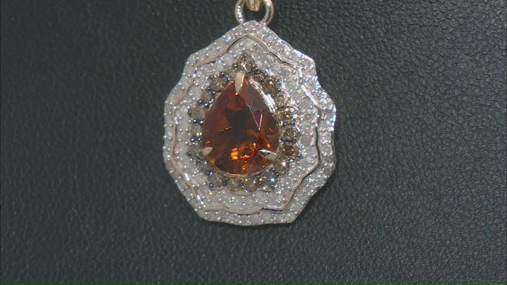 Madeira Citrine 10k Yellow Gold Pendant with Chain 2.43ctw Video Thumbnail