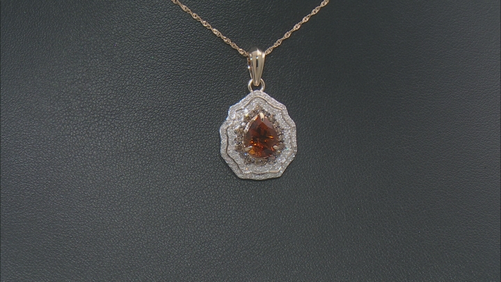 Madeira Citrine 10k Yellow Gold Pendant with Chain 2.43ctw Video Thumbnail