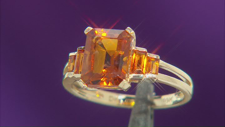 Orange Madeira Citrine 10k Yellow Gold Ring 2.29ctw Video Thumbnail