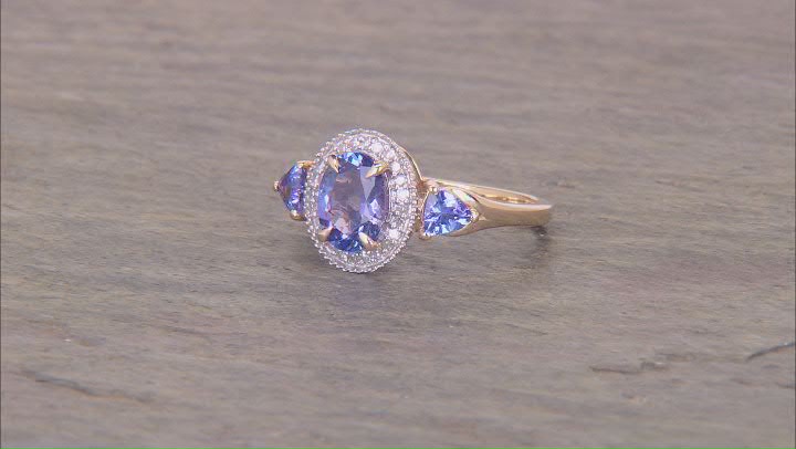 Blue Tanzanite 14k Yellow Gold Ring 1.54ctw Video Thumbnail