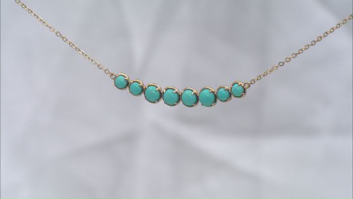 Blue Sleeping Beauty Turquoise 14k Yellow Gold 18" Necklace Video Thumbnail