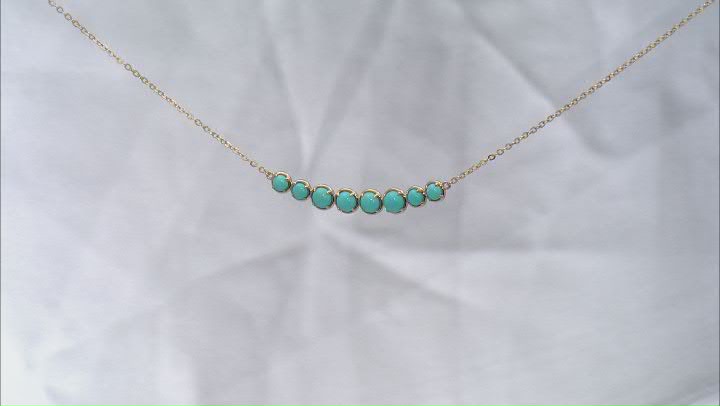 Blue Sleeping Beauty Turquoise 14k Yellow Gold 18" Necklace Video Thumbnail