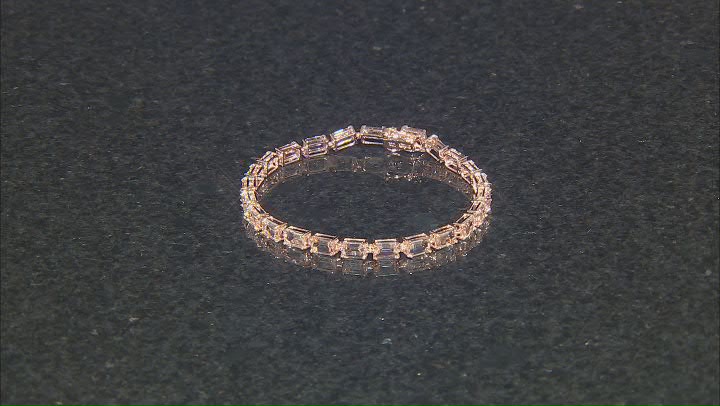 Morganite 14k Rose Gold Tennis Bracelet 9.12ctw Video Thumbnail