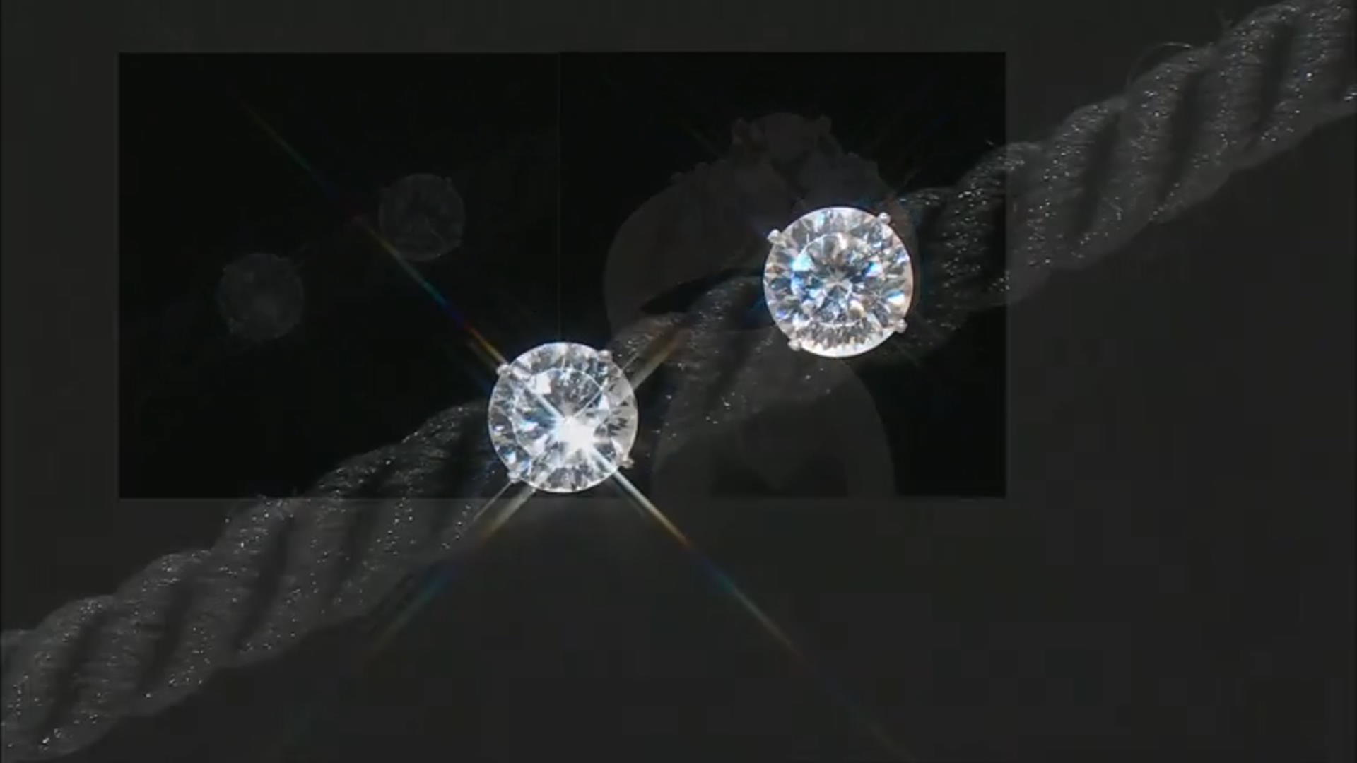 White Lab Created Sapphire Rhodium Over 10k White Gold Earrings 2.40ctw Video Thumbnail