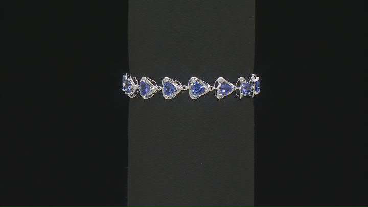 Blue Tanzanite Rhodium Over 14k White Gold Bracelet
9.95ctw Video Thumbnail