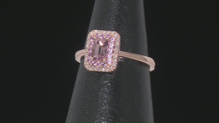 Color Shift Garnet With Pink Sapphire And White Diamond 10k Rose Gold Ring 0.87ctw Video Thumbnail