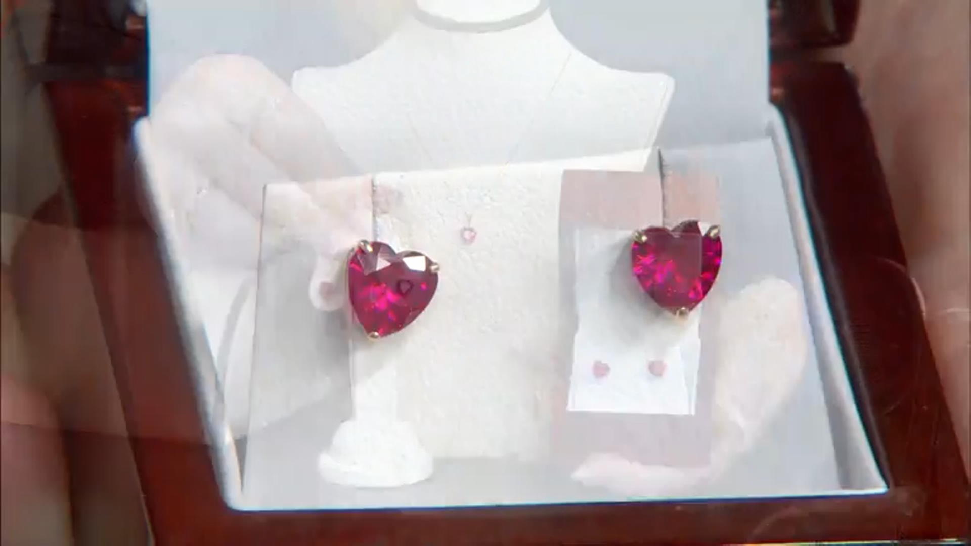 Lab Created Ruby 10k Yellow Gold Earrings 2.11ctw Video Thumbnail