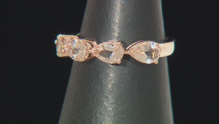 Peach Morganite 10k Rose Gold Ring 1.36ctw Video Thumbnail