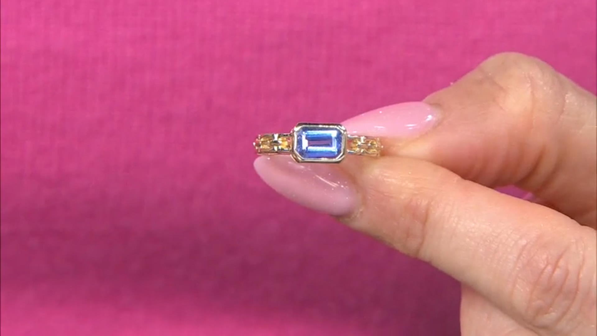 Blue Tanzanite 10k Yellow Gold Ring 0.85ct Video Thumbnail