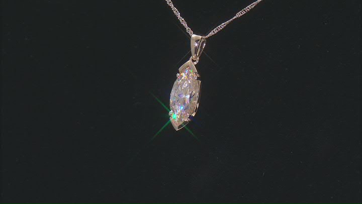 Champagne Strontium Titanate 10K Yellow Gold Pendant With Chain 3.52ct Video Thumbnail