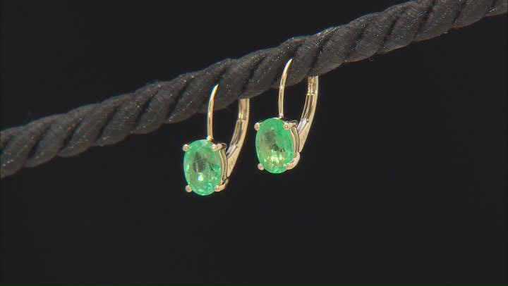Ethiopian Emerald 14k Yellow Gold Earrings 1.12ctw Video Thumbnail