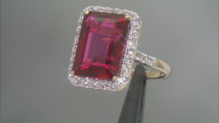Peony Color Topaz 10k Yellow Gold Ring 8.28ctw Video Thumbnail