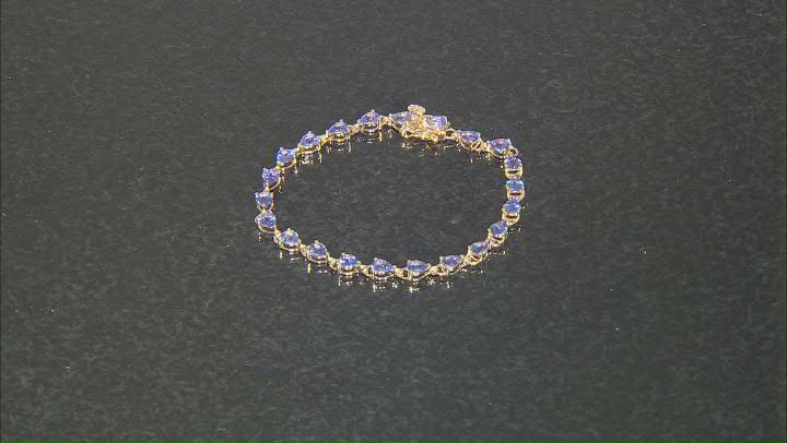 Blue Tanzanite 10k Yellow Gold Bracelet 5.13ctw Video Thumbnail