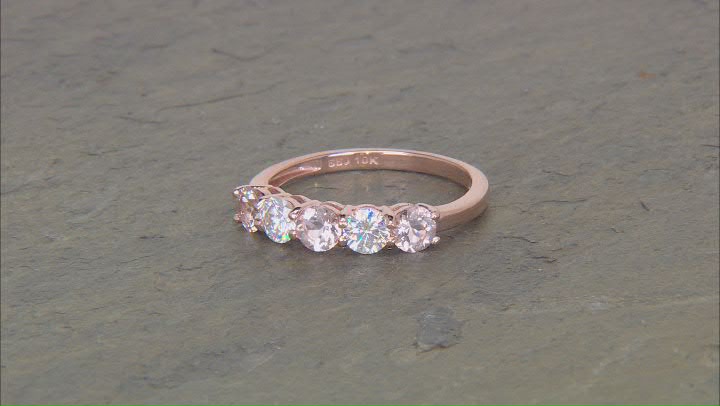 Peach Morganite 10k Rose Gold Ring 1.24ctw Video Thumbnail