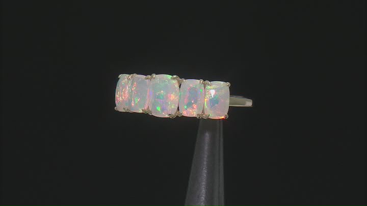 White Ethiopian Opal 10k Yellow Gold Ring 1.67ctw Video Thumbnail