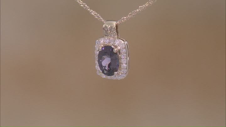 Purple Spinel 10k Yellow Gold Pendant With Chain 0.83ctw Video Thumbnail