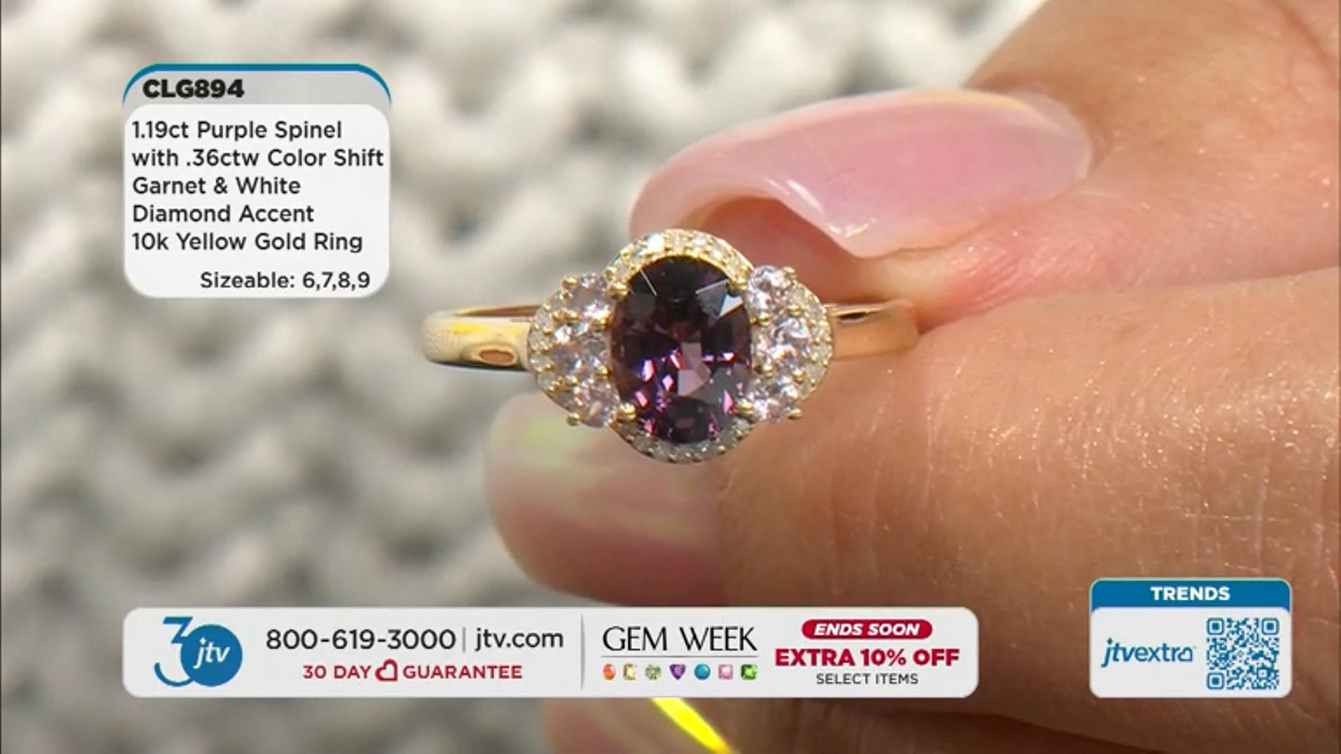 Purple Spinel 10k Yellow Gold Ring 1.63ctw Video Thumbnail