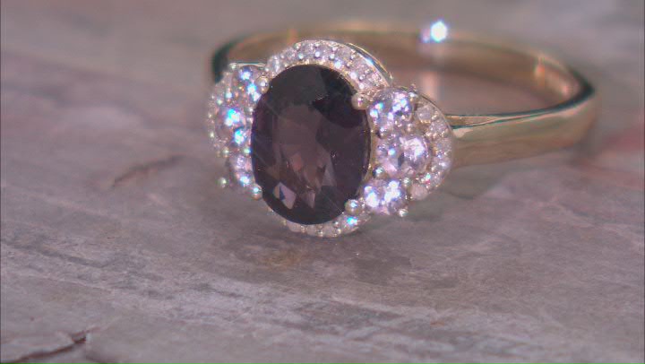 Purple Spinel 10k Yellow Gold Ring 1.63ctw Video Thumbnail