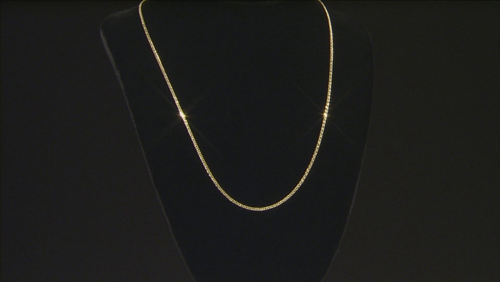 10k Yellow Gold Hollow Curb Link Necklace Set Of Two 18 & 22 inch