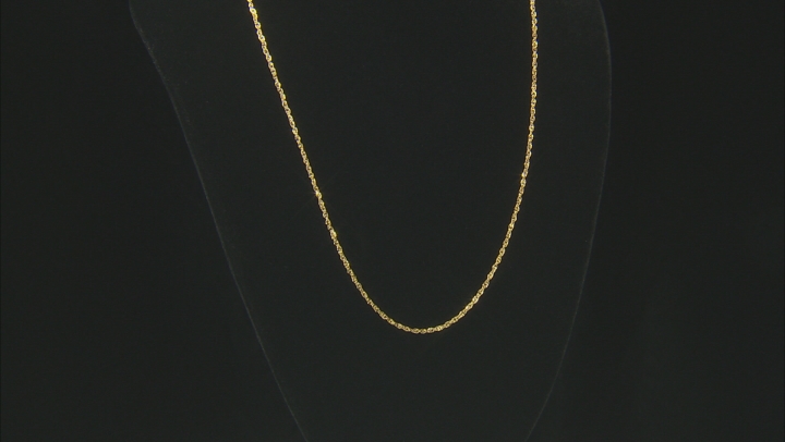10k Yellow Gold Diamond Cut 1.8MM Double Torchon Link 20 Inch Chain Necklace Video Thumbnail