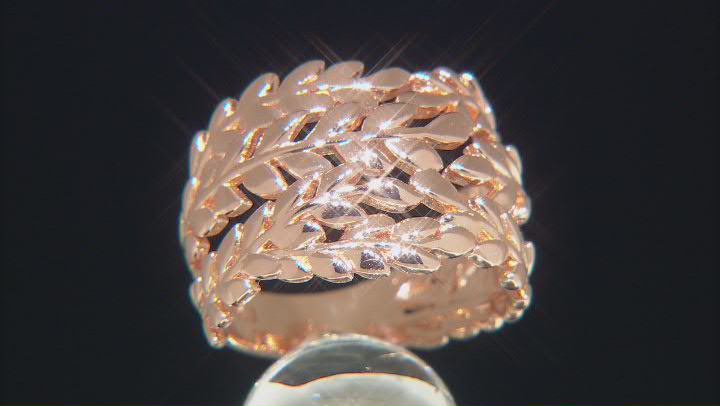 Copper Leaf Band Ring Video Thumbnail