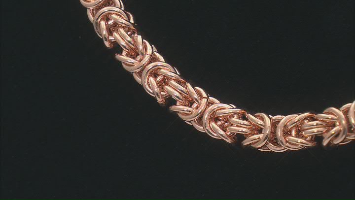 18" Copper Byzantine Chain Necklace Video Thumbnail