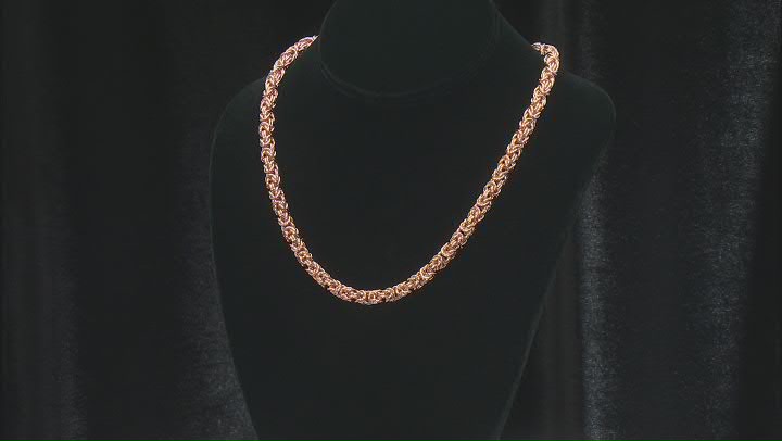 18" Copper Byzantine Chain Necklace Video Thumbnail