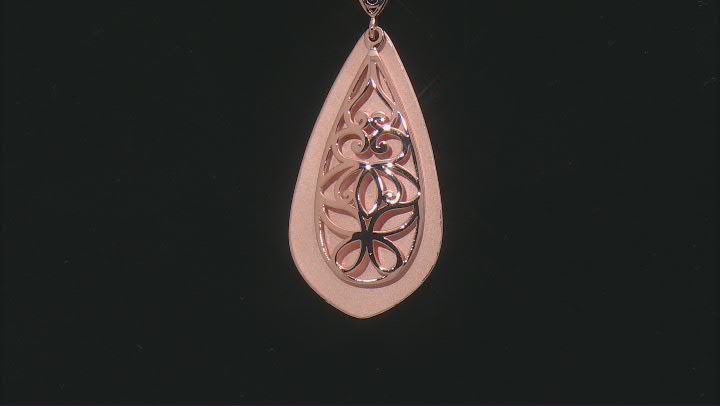 Copper Butterfly Filigree Pendant With Chain Video Thumbnail