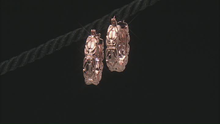 Copper Byzantine Hoop Earrings Video Thumbnail