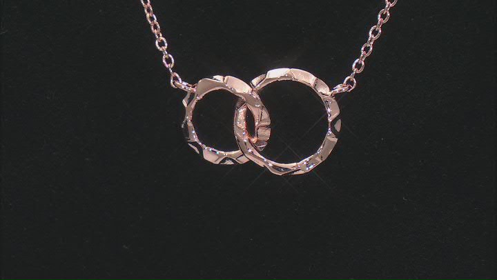 Copper Interlocking Rings Station Necklace Video Thumbnail