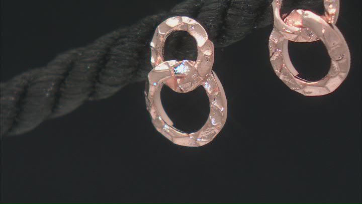 Copper Interlocking Rings Drop Earrings Video Thumbnail