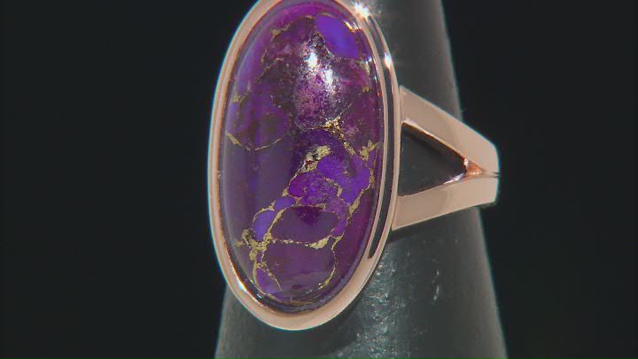 Purple Turquoise Copper Ring Video Thumbnail