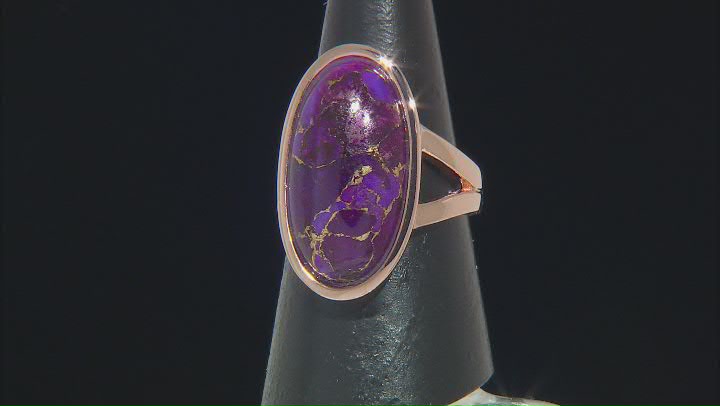 Purple Turquoise Copper Ring Video Thumbnail