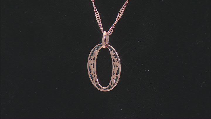 Open Circle Design Copper Pendant with Chain Video Thumbnail