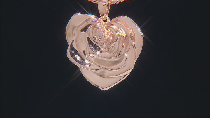 Copper Rose Pendant With Chain Video Thumbnail